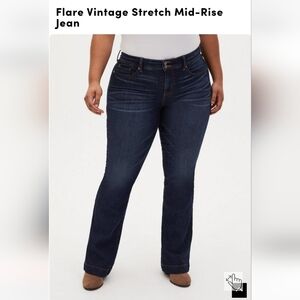 Torrid Mid-Rise Vintage Stretch Flare Jeans 18 Regular